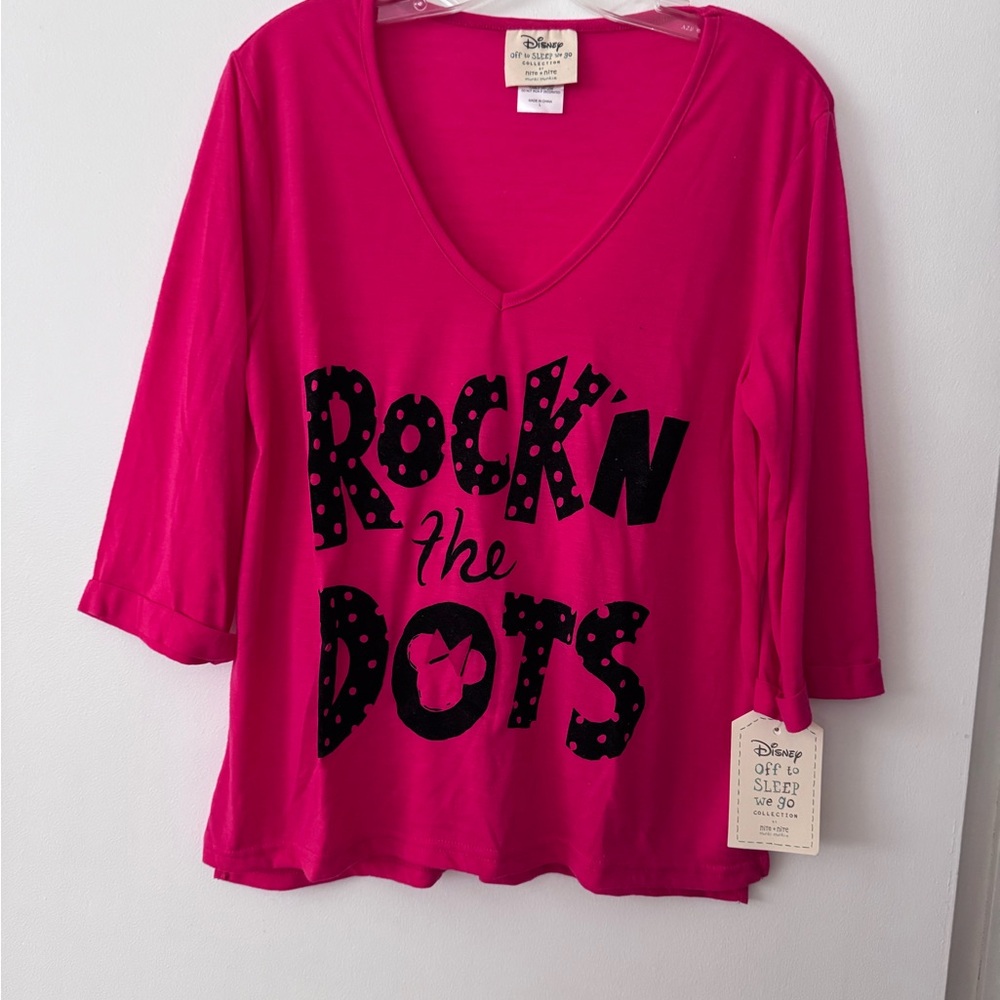 Disney Bright Pink Rock 'n the Dots PJ SET